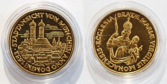 MÜNCHEN Stadtansicht 1632 Goldmedaille