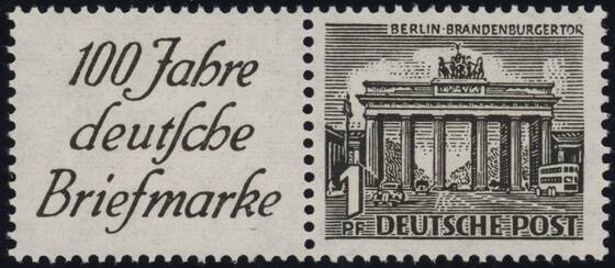BERLIN 1949 Zusammendruck W 1