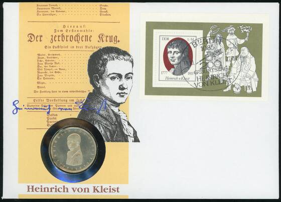BRD-DDR 1977/1977 Numisbrief Heinrich von Kleist