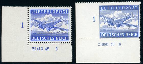 FELDPOST 1942 MiNr. 1 A und 1 B HAN