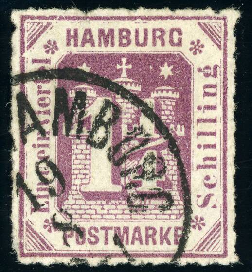 HAMBURG 1866 MiNr. 20 a