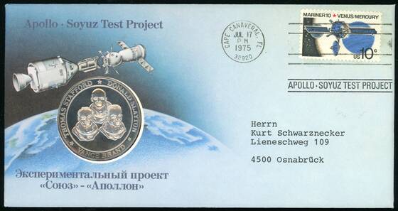 USA 1975 Medaillenbrief Apollo - Soyuz Test Project