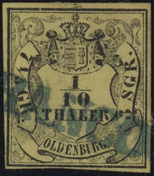 OLDENBURG 1852 MiNr. 4 b