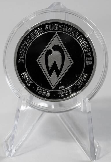 WERDER BREMEN Deutscher Meister 2004 Feinsilber-Medaille