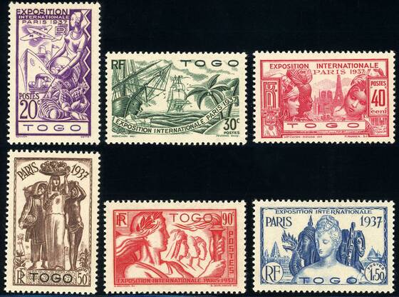 TOGO 1937 MiNr. 107-112