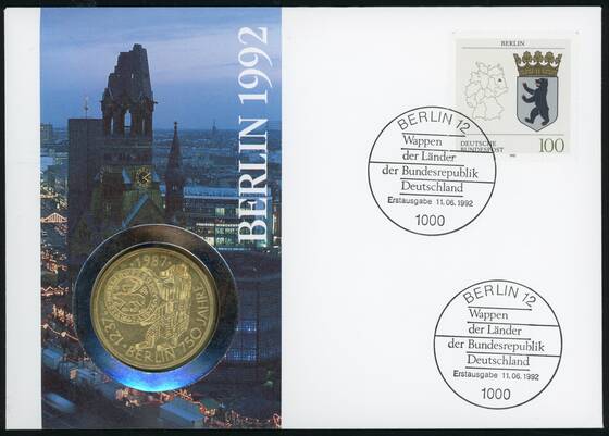 BRD 1987/1992 Numisbrief Berlin 1992, die neue Bundeshauptstadt