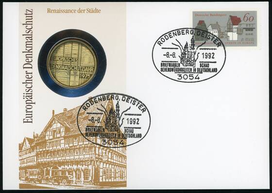BRD 1975/1992 Numisbrief Europäischer Denkmalschutz