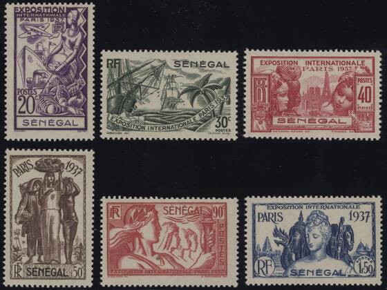 SENEGAL 1937 MiNr. 164-169